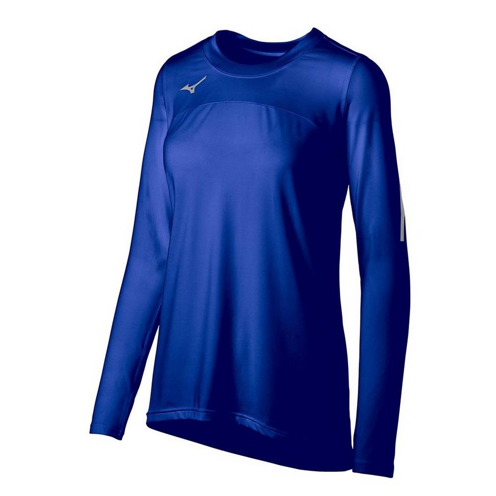 Jerseys Mizuno Techno VII Long Sleeve Mujer Azul Real España QYXB-16508